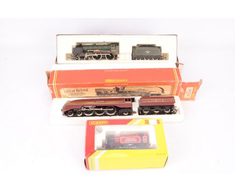 Hornby 00 Gauge Steam Locomotives,  R072 LMS maroon Coronation Class 6237 'City of Bristol', Top Link Series R317 BR green Sc