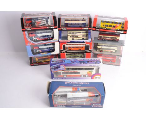 Modern Diecast Double Deck Buses, all cased or boxed, from various regions in various liveries, 1:76 scale Creative Master No