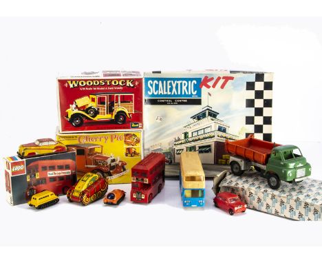 Scalextric Control Kit and Cars Revell Car Kits Lego Bus and other tin and plastic vehicles, K/703 Control Kit, appears to ha