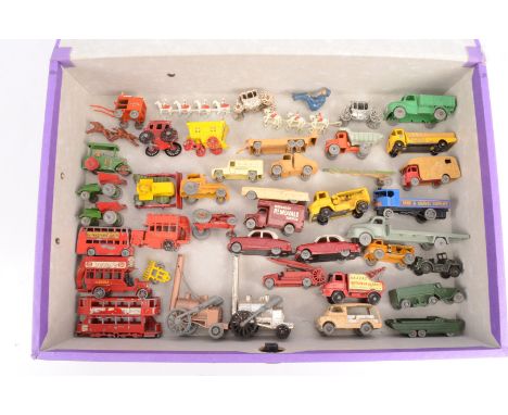 Postwar Small Scale Playworn/Unboxed Diecast Vehicles, pre and postwar commercial and private models includes horsedrawn exam