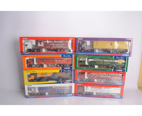 Corgi Diecast 1:50 Scale Articulated Trucks,  all boxed CC13229 DAF XF David Murray Transport, CC13503 Volvo FM RMC Packed Pr