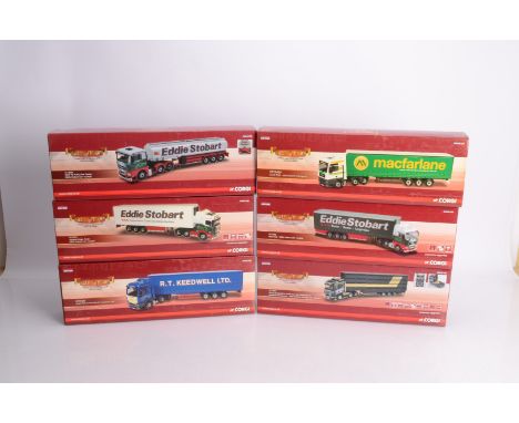 Corgi Diecast 1:50 Scale Articulated Trucks,  Hauliers of Renown, all boxed CC13429 MAN TGA Macfarlane Transport, CC13423 MAN