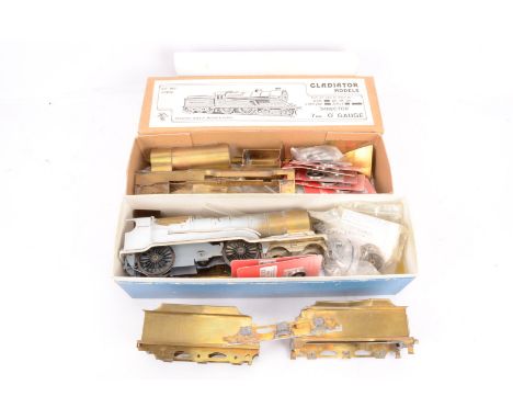 Part-built Finescale 0 Gauge GCR Locomotives and Tenders by Gladiator Models, comprising 'Sir Sam Fay' 4-6-0, main body and f