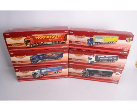 Corgi Diecast 1:50 Scale Articulated Trucks,  Hauliers of Renown, all boxed CC14010 Volvo Pollock (Scotrans) Ltd/Smith Anders