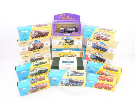 Corgi Classics Haulage Tankers, a boxed collection of vintage vehicles, fuel and other tankers, 22601 Bedford TK Cadburys, 20