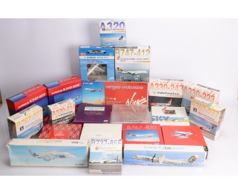 Modern 1:400 Scale Civil Aircraft Models, a boxed/bubble packed collection, Dragon Wings, Airbus A340-300 55081 Virgin, Airbu