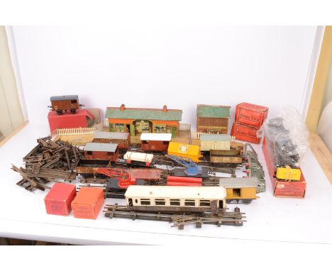 Hornby and other 0 Gauge Rolling Stock and Track, stock from various periods including early No. 2 Pullman (P-incomplete), 2 