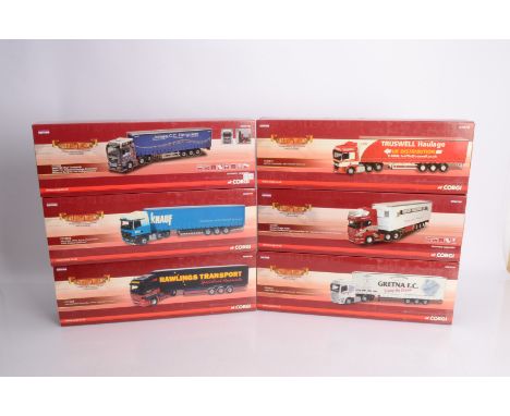 Corgi Diecast 1:50 Scale Articulated Trucks,  Hauliers of Renown, all boxed CC13910 Foden Alpha William Armstrong, CC13727 Sc