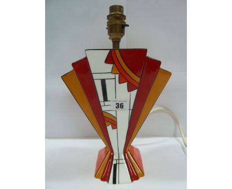 Brian Wood 'Jazz' deco style ceramic table lamp