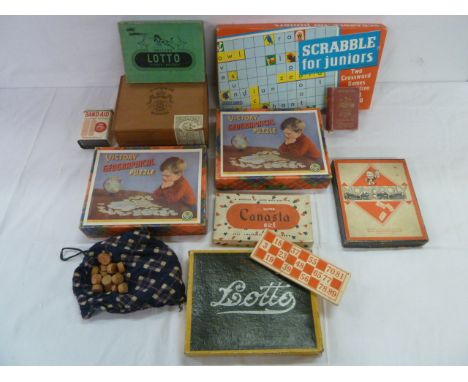 Vintage board games- Monopoly, Lotto etc