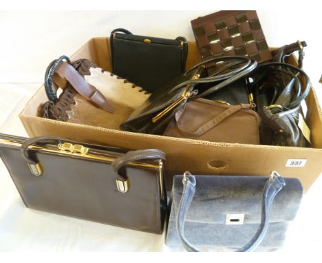 Vintage leather etc handbags and clutch bags - Waldy, Ackery, Ben Bag, Dents etc