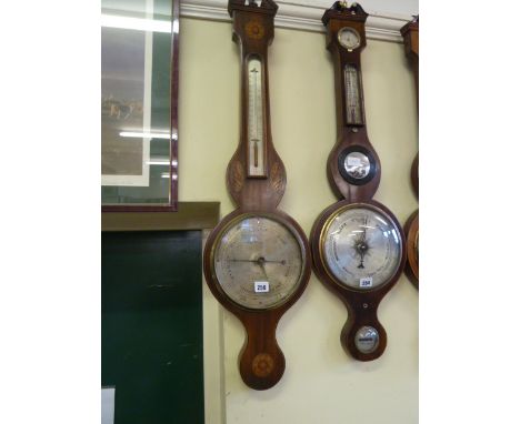 Mahogany cased mercury banjo barometer- D Ceppi, Grantham