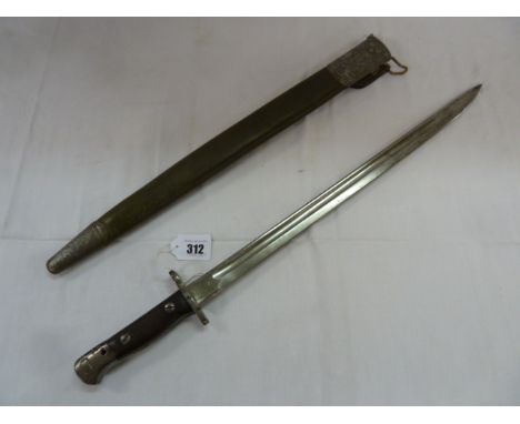 WWII British bayonet - stamped 1907 (in later scabbard G & K 1917)