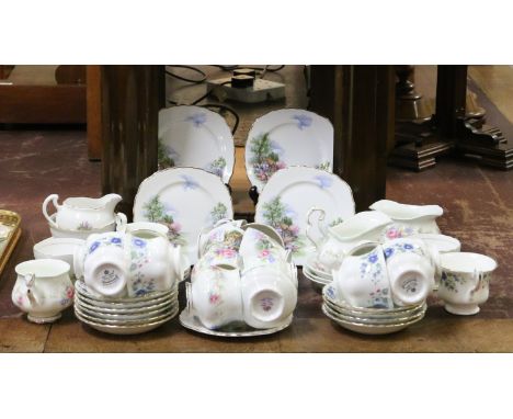 Two Royal Albert part tea services along with a Royal Vale part tea service.