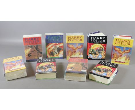 A collection of Harry Pottery hardback books to include First Editions.