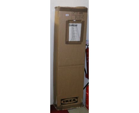 A boxed Ikea Expedit open bookcase in light beech effect veneer - in unused condition.