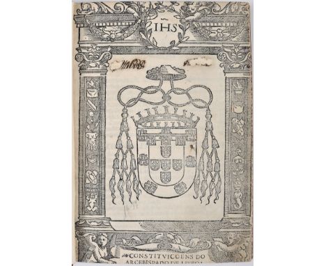 CONSTITVIÇOENS DO | ARCEBISPADO DE LIXBOA.- Lisboa: Germam Galharde Frences, 1537.- [10], LXXXV, [1] f.; 26 cm.- E., First co