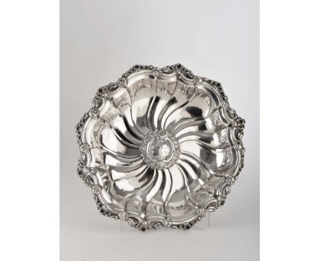A salver, silver, spiral decoration, engraved centre coat with of arms I Sousa; II Pinheiro ,, Portuguese, João Gonçalves dos