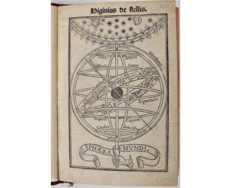 HYGINUS, Gaius Julius.- [Poeticon Astronomicon] Higinius de Stellis.- Papiae: Impressum: arte &amp; industria Iacob Paucidrap