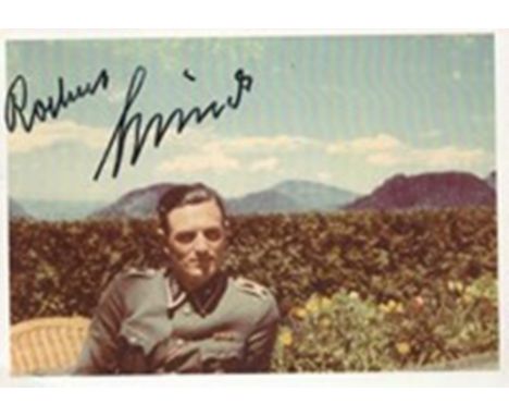 WWII, Rochus Misch signed 6x4 photograph. photograph in great condition and signed in black marker pen. Misch (29 July 1917 -