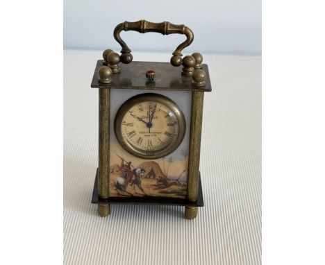 Miniature pictorial carriage clock 