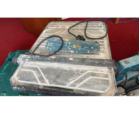 Erbauer power tool, electric planer, with power cord. Clarke Woodworker bench grinder, dual wheels, with power cord.