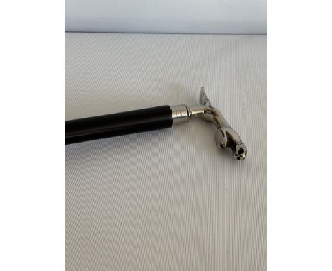 Chrome jaguar car mascot handle walking stick 