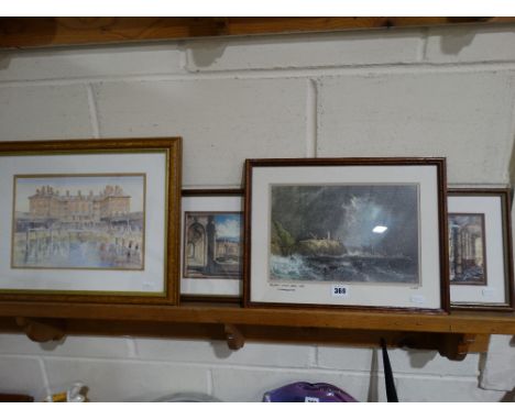     A Gwyneth Ryder Coloured Print Of Station Hotel, Holyhead Etc (3)               