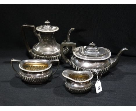     A Four Piece Silver Plated Tea Service                                          