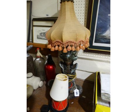     A Mid Century Plasterwork Tretchikoff Style Table Lamp Base                     