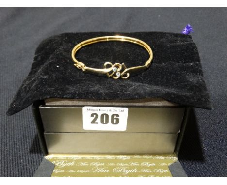     A 9ct Clogau Gold Topaz Set Bangle In Presentation Box                          