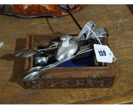     A Parcel Of Plated Sugar Tongs &amp; A Caddy Spoon                                  