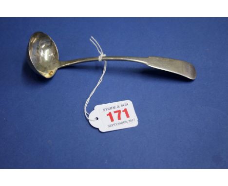 A Scottish provincial toddy ladle, by Robt Naughton of Inverness, c1830, 16cm, 33g.   Condition Report:  bowl is slightly mis