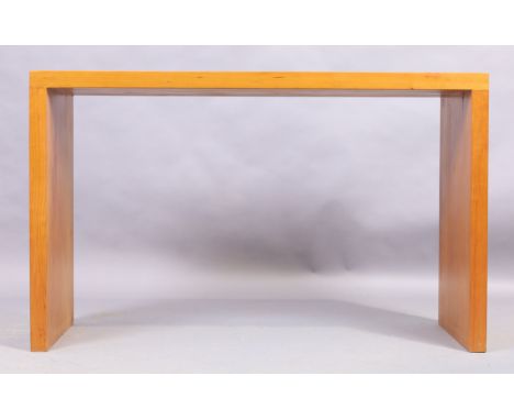 A modern cherry wood console table, 75cm high, 120cm wide, 46cm deepCondition Report:  scratches and knocks to wood