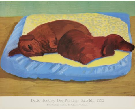 David Hockney OM CH RA, British b. 1937- Dog 43, 1995; offset lithographic poster, sheet: 53 x 64.8 cm, (unframed) (ARR)