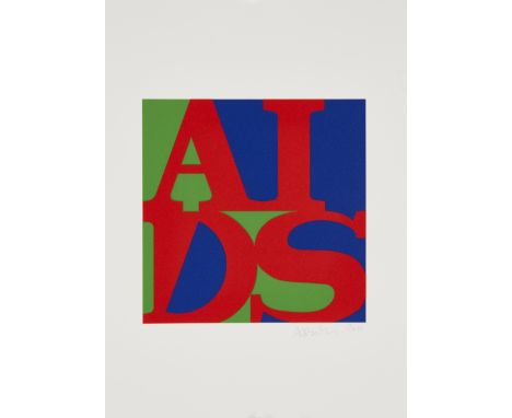 AA Bronson, Canadian b. 1946- AIDS (Cadmium Red Light), 2021;screenprint on Somerset 300gsm satin white wove,signed and dated