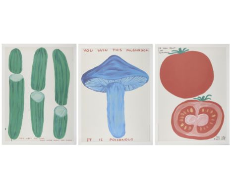 David Shrigley OBE,&nbsp;
British b. 1968 -&nbsp;

You win this mushroom, 2020; They were too long, 2020; If you don't like t