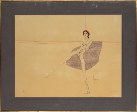 Paul Wunderlich, German 1927-2010- Long Legs, 1968; lithograph, signed lower right and numbered lower left '68/70', 49 x 63 c