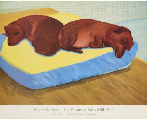 David Hockney OM CH RA,British b. 1937-Dog 38, 1995;offset lithographic poster,sheet: 53 x 64.8 cm,(unframed)(ARR)