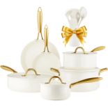 RRP £129.15 RIOVARM Non Stick Pot and Pan Set with Lids