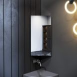RRP £97.99 ELEGANT 600x300mm Bathroom 3 Shelves Cabinet with Mirrors