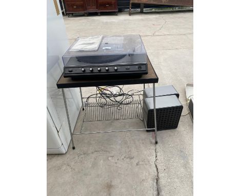 A BINATONE PARTYMATE RECORD PLAYER WITH TWO SPEAKERS 