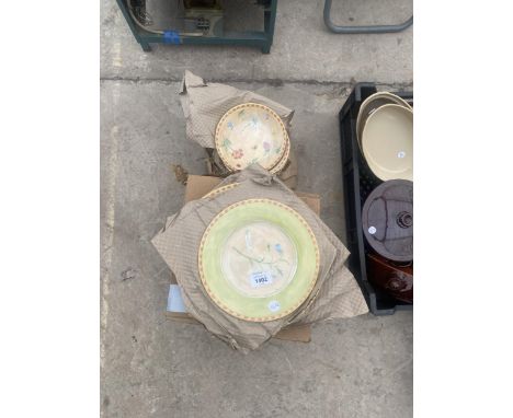 A LARGE ASSORTMENT OF CERAMIC BOWLS AND PLATES 