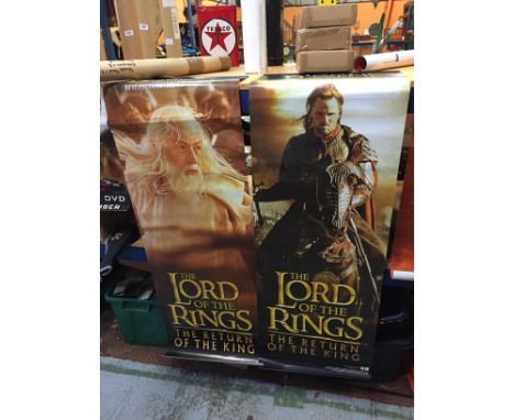 TWO LARGE LORD OF THE RINGS, THE RETURN POSTERS 