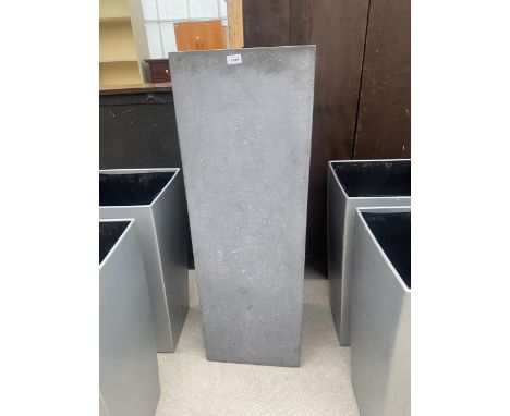A TALL STYLISH GREYCAST METAL PLANTER (H:120CM) 