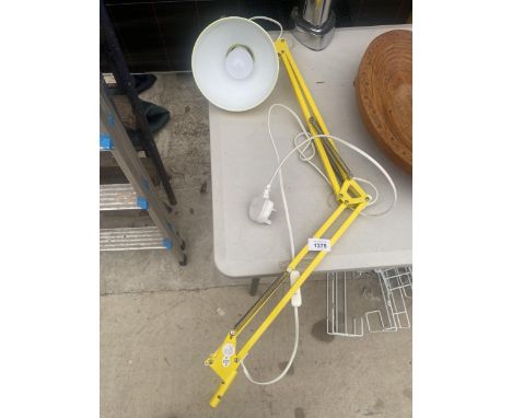 A RETRO YELLOW ANGLE POISE LAMP 