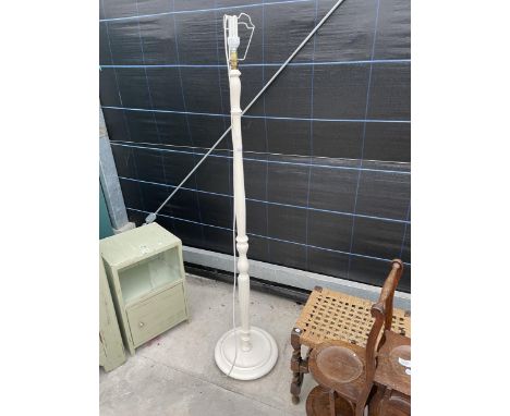 A WHITE PAINTED STANDARD LAMP 