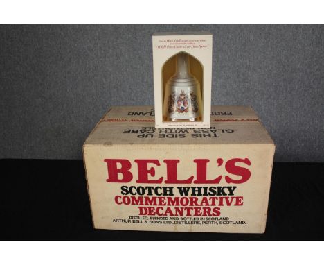 Bell's Whisky. A case of six unopened presentation decanter bottles. Issued 1981 to commemorate the Wedding of Prince Charles