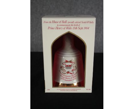 Bell's Whisky. A case of six unopened presentation decanter bottles. Special edition, issued 1984 to commemorate the birth of