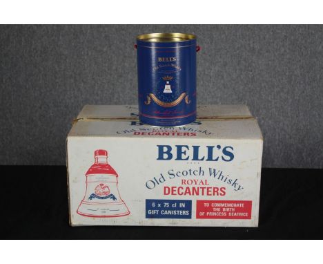 Bell's Whisky. An unopened case of six presentation decanter bottles. Special edition, issued 1988 to commemorate the birth o